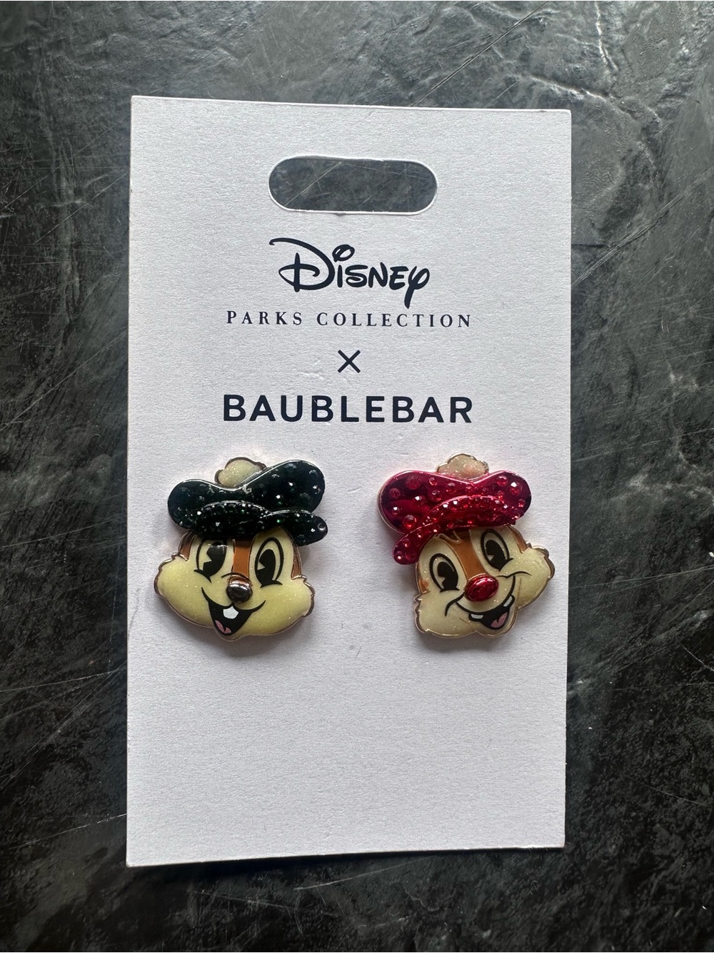 BaubleBar Disney Chip 'n' Dale Stud Earrings - Black & Red